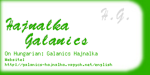 hajnalka galanics business card